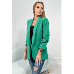 Elegantné sako s chlopňami zelené - Koucla