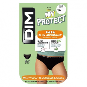 Dievčenské menštruačné nohavičky My protect / TEENS MENSTRUAL SLIP Čierna - DIM