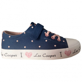 Dievčenské športové topánky Jr LCW-24-02-2161K Jeans modrá s ružovou - Lee Cooper