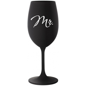 MR. - čierna pohár na víno 350 ml